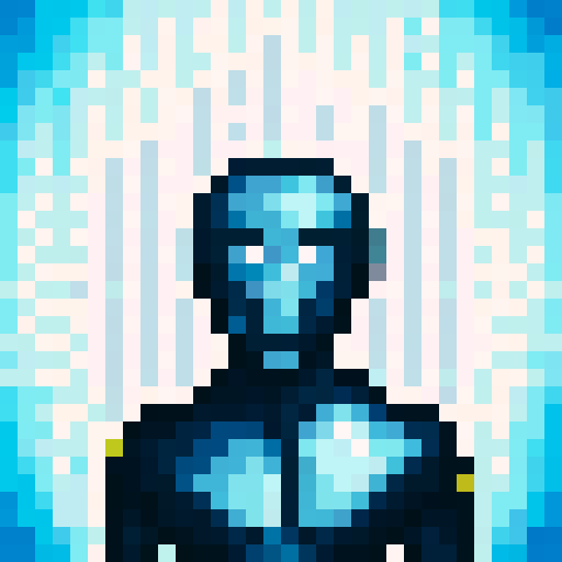 yellow armour, game icon, 32x32 pixel art, sRGB, skill art, close up, portrait, shining, intricate details, reflective surfaces, metallic texture, glowing accents, dynamic lighting, embossed patterns, sharp edges, vibrant colors, glossy finish