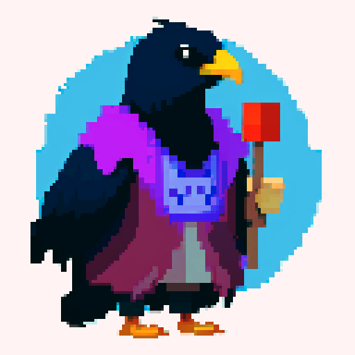 anthropomorphic raven druid (old man)