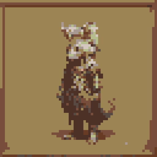 small fantasy icon of a ratman archer for use in a fantasy wargame