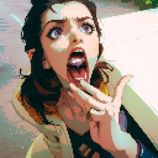 sexy woman open mouth cum on face