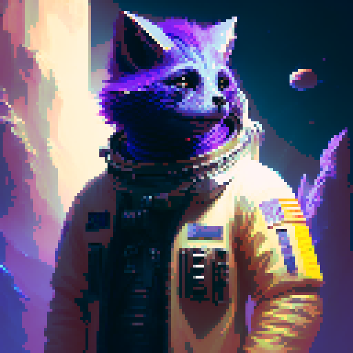 Space Galaxy pixelated portraits