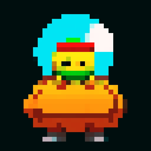 A headless horsemen character. This will be the player character. They have a pumpkin for their head. In some versions it will be without the head and will hold the pumpkin in its hands. But this version the player should have the pumpkin head. Headless horsemen also ride horses but I don't want that for this version. The head should be clearly visible.

The body should be short, with the body being about the same size as the head, maybe smaller, like in Mario games.