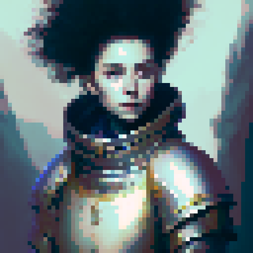 A character who lived in the Middle Ages. A knight in armor. He has no helmet, auburn hair and blue eyes. He's holding a sword in his hand. It looks like a walk