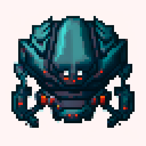 Top down space alien boss