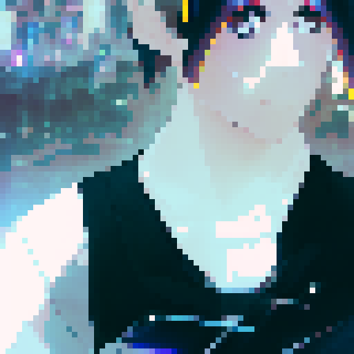 Cyberpunk assassin, neon-lit streets, sleek black armor, wielding twin katanas, surrounded by holographic advertisements and futuristic skyscrapers in anime style.