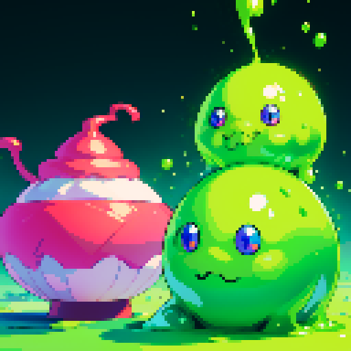 Bouncy slime, slime bouncing, slime splatter