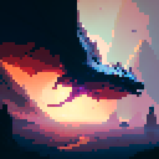 2d game creature, a red dragon 