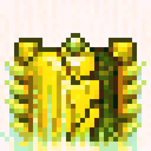 tank, top-view, Battle City style, game icon, 32x32 pixel art, sRGB, skill art, close up, yellow main color, single turret, intimidating cannons, tracks, pixelated explosions, tranparent background, game sprite