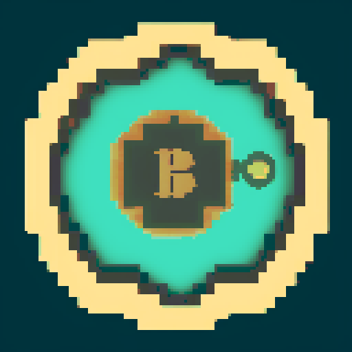 Pixelated cryptocurrency coin