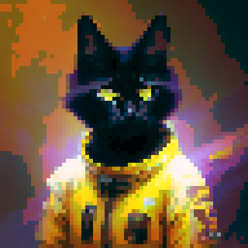 reflection of the milky way galaxy in the yellow eyes of a black cat