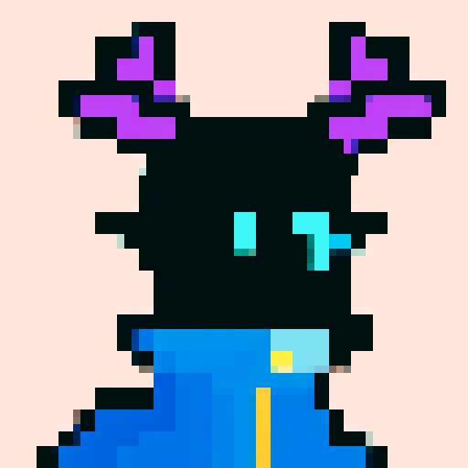 
Beautiful, ethereal angel with shimmering wings and flowing, liquid-like chrome body, rendered in minimalist pixel art with vibrant, dazzling sRGB colors