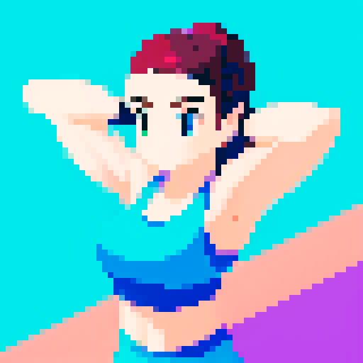 Create a vibrant woman doing gym