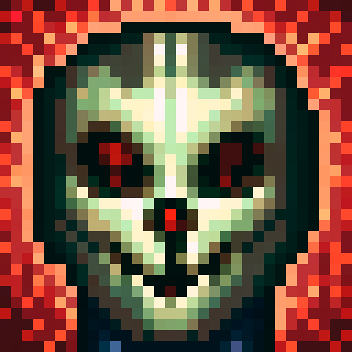 zombie face, game icon, 32x32 pixel art, sRGB, skill art, close up, portrait