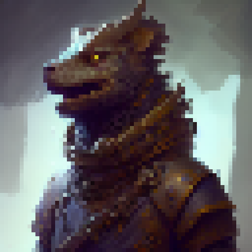 "Create a 4k portrait of a rugged, bearded warrior with piercing eyes, donning a horned helmet, intricate chainmail, and wielding a glowing, enchanted sword in a fantastical RPG world - all rendered in a pixel-perfect, highly-detailed concept art style."