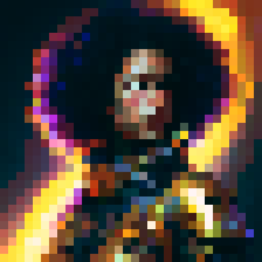 Paladin with a holy shield, vibrant energy and crackling lightning swirling his head, vivid holy golden colors