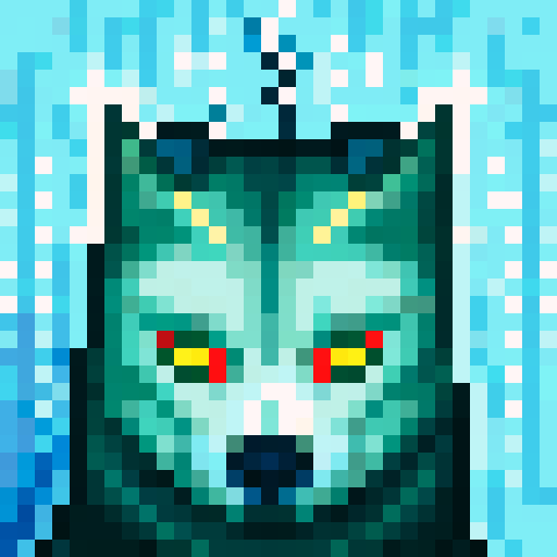 wolf avatar, portrait, glowing eyes