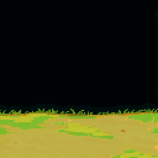 Reddish dirt ground with patches of grass