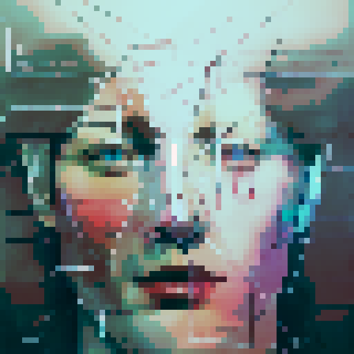 A sprawling metropolis, viewed through the monochromatic lens of a CCTV camera, capturing the unique features of passersby and feeding them into a facial recognition system