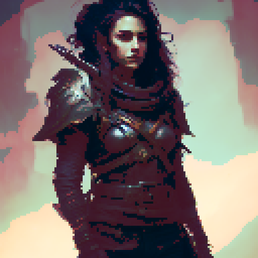 female barbarian, tall, menacing, full body, intense glare, angry, large great axe, tribal clothing, Action Pose, fantasy RPG