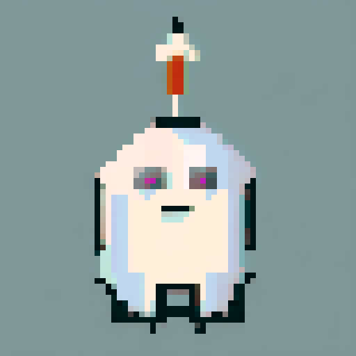 a potato with a hat on his head, small eyes, hands, and mouth