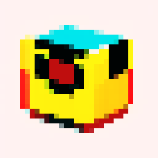 banana, pixelated, sRGB, video game item, vibrant colors, retro, 8-bit aesthetic, arcade-inspired, blocky, low resolution, nostalgic, bright hues, iconic, square-shaped, digital art, vibrant pixels