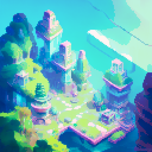 Scenery picture of futuristic alien  city, neon lights, vaporwave palette