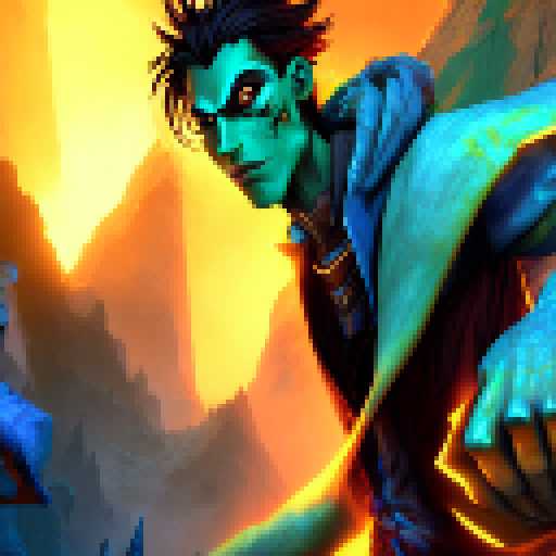 Cartoon raziel from soul reaver 