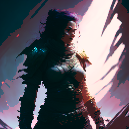 female barbarian, tall, menacing, full body, intense glare, angry, large axe, tribal clothing, Action Pose, Imposing stance, fantasy RPG