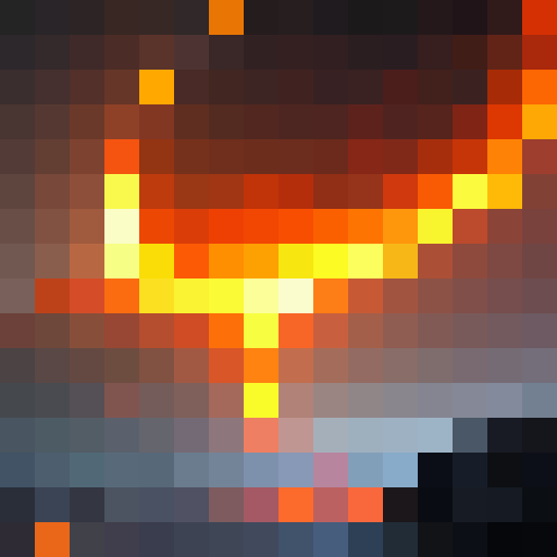 Lava tilemap with walkable paths, lava pits surrounded by walls, and flowing lava 