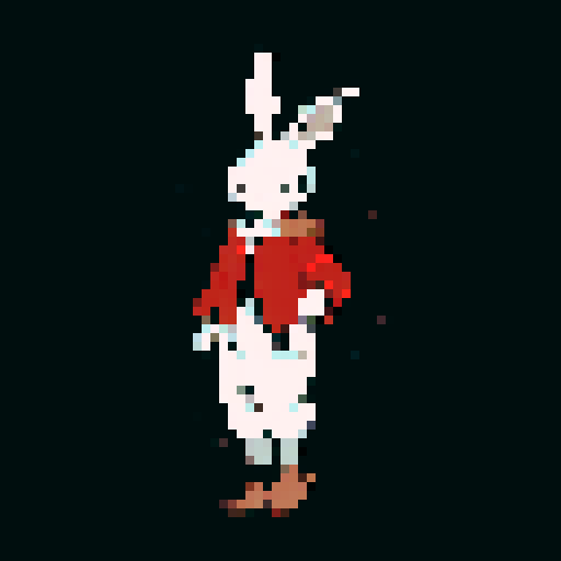 Mysterious and whimsical wererabbit in the style of wizardry