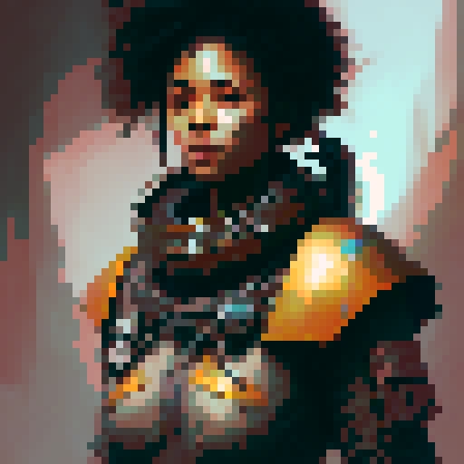 Warrior full-body facing left.