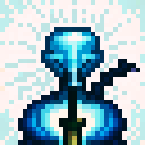 sword, game icon, 32x32 pixel art, sRGB, skill art, close up, portrait, vibrant colors, sharp blade, intricate hilt, glowing enchantment, metallic texture, dynamic perspective, dramatic lighting