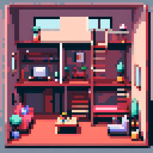 the inside of a 2d house with nothing inside but a background