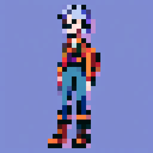 pixel character, stardew valley style, female, standing