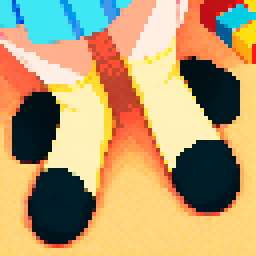 Anime girl feet in stockings