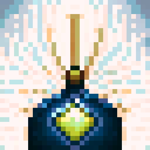 red medallion, game icon, 32x32 pixel art, sRGB, skill art, close up, portrait