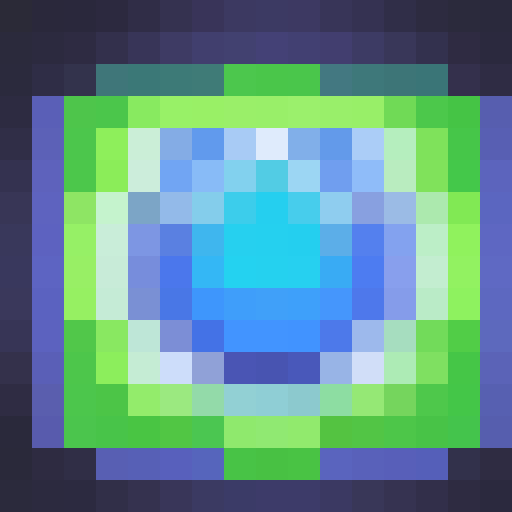 A sparkling crystal, surrounded by pulsing neon lights, is the centerpiece of a sleek, futuristic game icon that glows with electric energy.