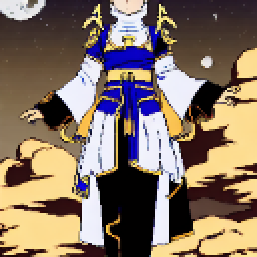 moon priest, lunar themes, navy and white colors