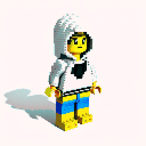 Gold hoody pixel lego 