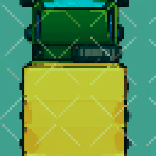 army vehicle, truck, world war 2, top down view, pixel art, sRGB