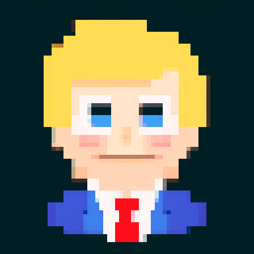 donald trump pixel art
