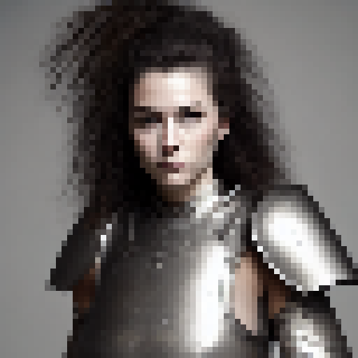 beautiful warrior woman, plate armor