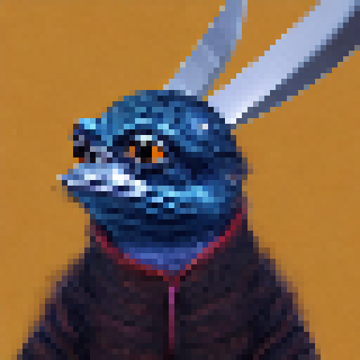 Pepe with a knife or sword, looking like it’s chasing others out.