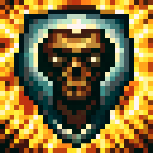 skull with explosion behind it, instakill