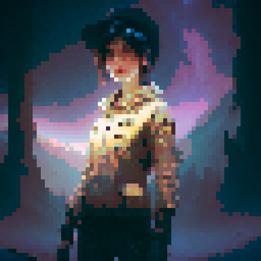 Dark night time in the forest background, midnight, dark forest, profile picture, young girl, rounded face, blue eyes, short black hair, white shirt, beige hat, red neck ribbon, holding an incense stick