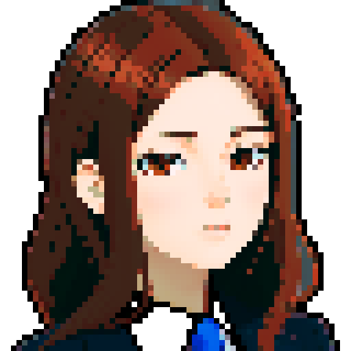 bust, secretary, middle-part hair, young female, suit, brownhair