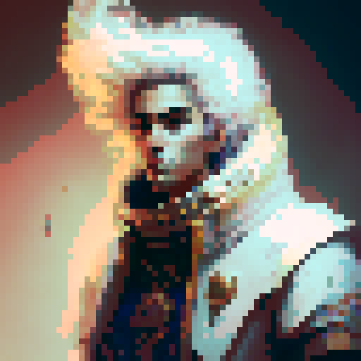 A kimdomg hearts style character, male, with long hair and sinuous white armor inlaid with stones