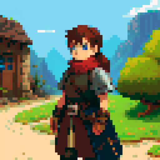 the main character for a top down rpg game set in a post apocalyptic medieval world 