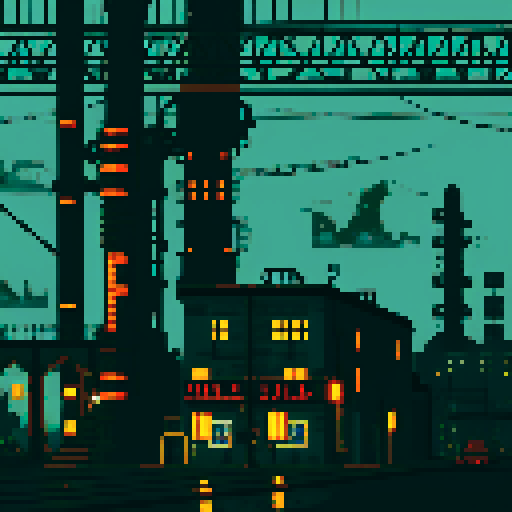 Rusty industrial city 