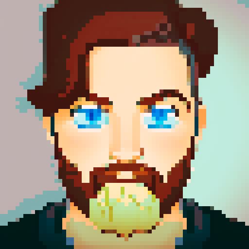 portrait man with blue eyes and beard